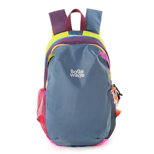 笛贝嘉 旅行轻便撞色休闲高颜值水百搭 尼龙 双肩包 常规 男女同款情侣款 绿拼蓝