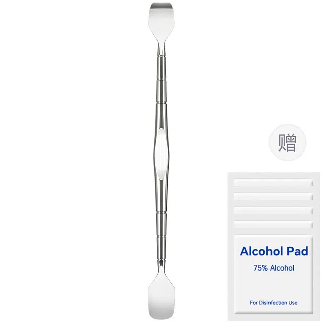 古迪 双头不锈钢黑头铲 鼻子清洁神器手动去颗粒专用铲刮粉刺针毛囊清理工具