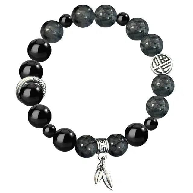 琛宬 潮酷街头招财转运福牌时来运转祥云平安喜乐新中式国潮国风小众复古清冷甜酷街头#好运 黑檀 手串 男女同款情侣款