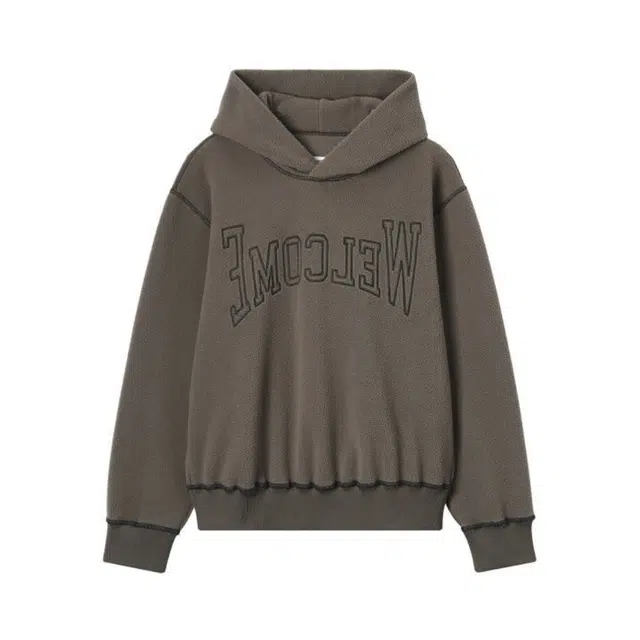 MM6 Maison Margiela Lettered Suede Hoodie