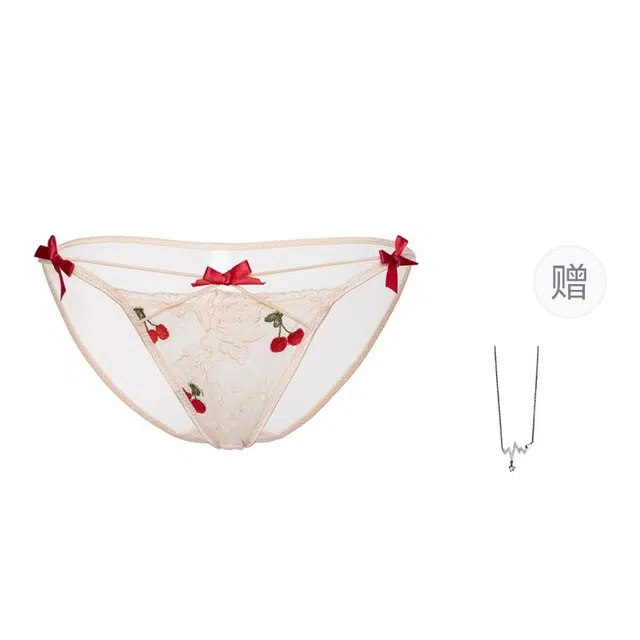 识恩 可爱纯欲网纱女式性感甜美水果图案三角内裤 女款