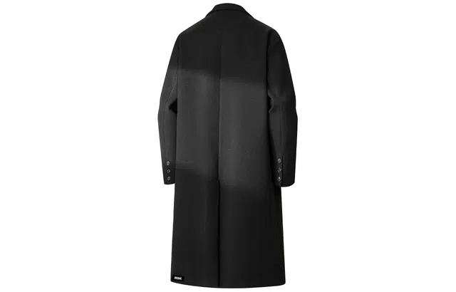 大卫贝肯 韩系纯色基础长款过膝美拉德宽松舒适分割设计弧形结构保暖外套英伦百搭落肩翻领毛呢大衣 男女同款