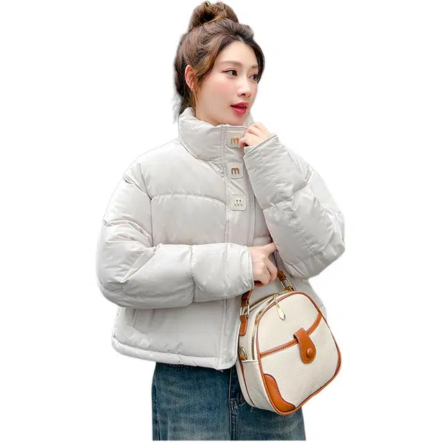 沐晓欣 短款冬季韩版时尚高端百搭保暖棉服 女款