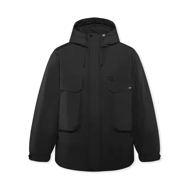 森马 宽松纯色连帽工装厚款防风防水羽绒服 男款