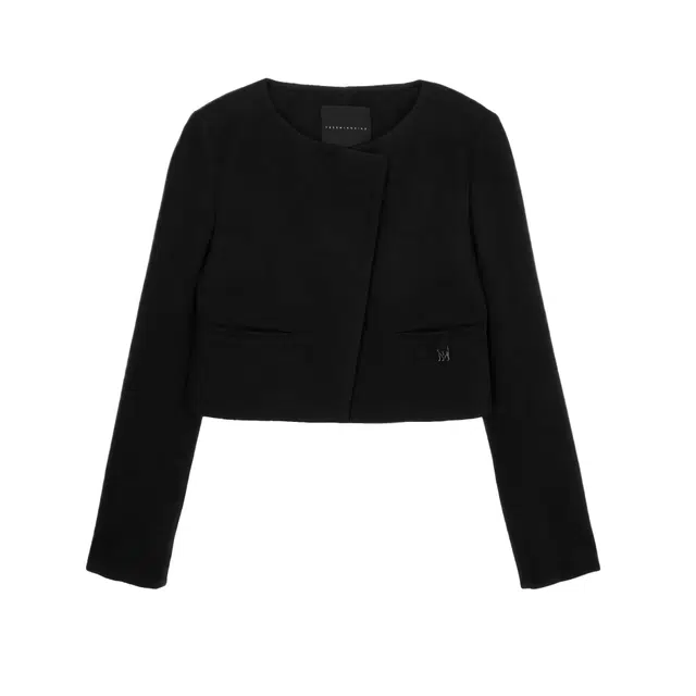 TREEMINGBIRD Crop Tweed Set-up Jacket