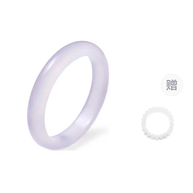 梨云暮雪 暮山微醺紫款白月光 国潮国风 紫色韵味  精选天然细料#好运 玉髓 手镯 女款
