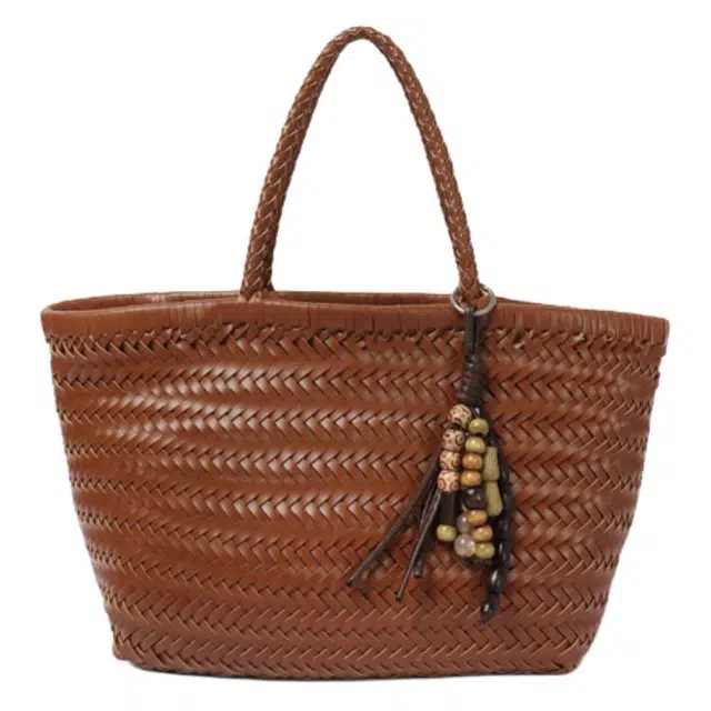 MZ Houge Handwoven Tote Brown