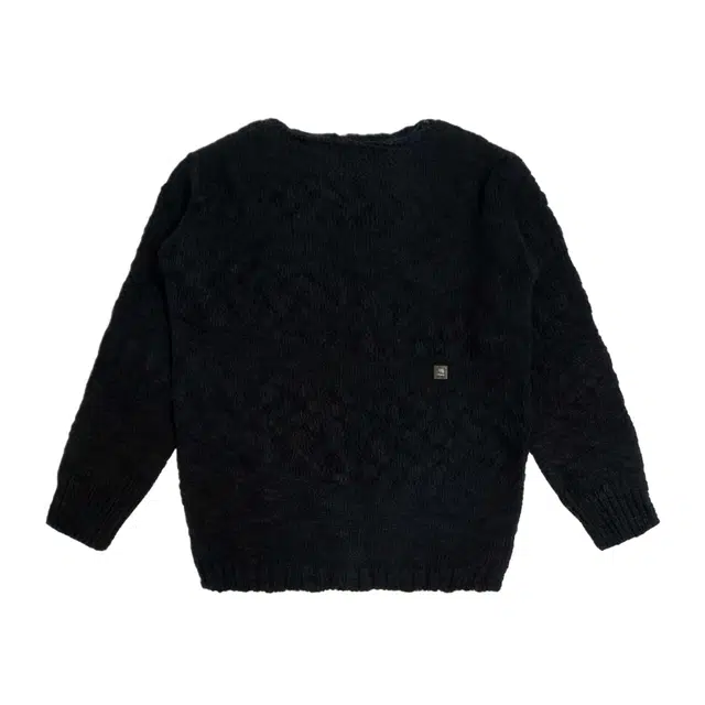 TREEMINGBIRD Blended Texture Knit Pullover Black