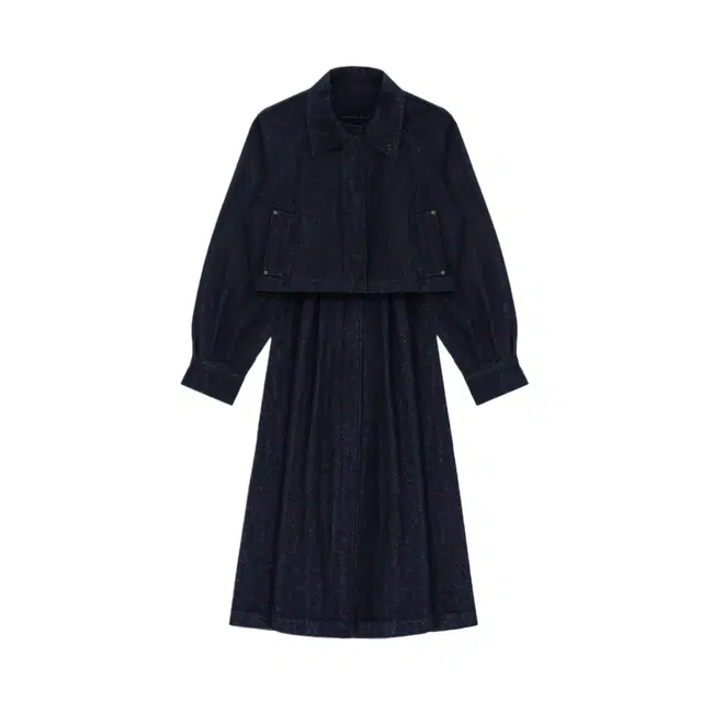 TREEMINGBIRD Denim 3-way Trench Coat