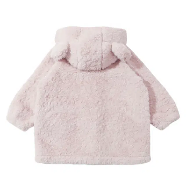 雅鹿 甜美柔软加绒加厚小熊毛毛衣呢大衣 儿童款