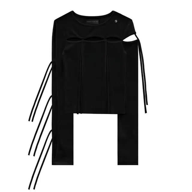 TREEMINGBIRD Slit Strap Long Sleeve T