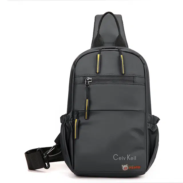 小猪班纳 多口袋运休闲时尚便携 皮膜 胸包单肩包 常规 男款 多色