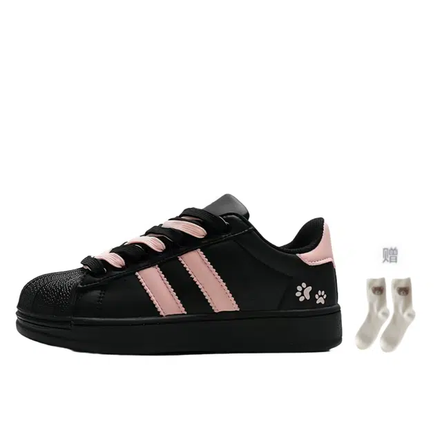 拾伍象 贝壳头双鞋带时尚潮流百搭经典学生 低帮 板鞋 女