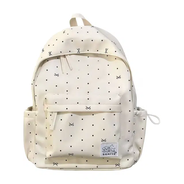 泰格奴 高颜值时尚百搭高雅小众设计背包初高中大学生轻便舒适书包 尼龙 双肩包 常规 男女同款情侣款 白色/黑色/黄色/蓝色/粉色