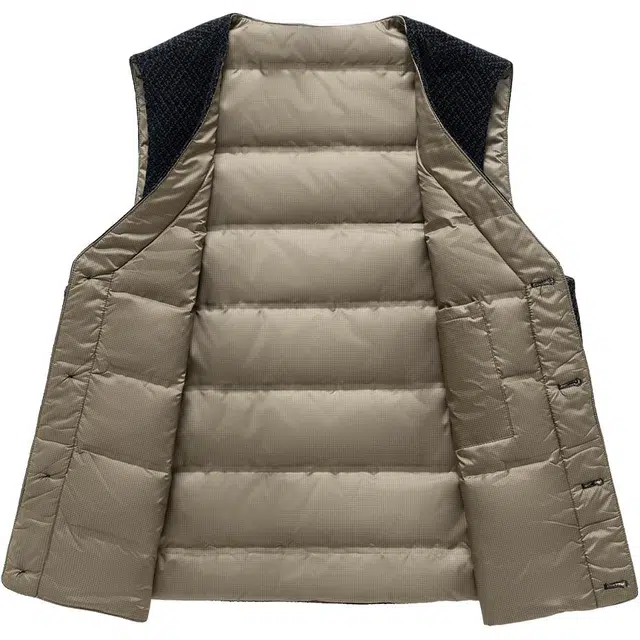 冬季加厚保暖鸭绒背心男士秋冬高端商务休闲开衫外套经典百搭内搭坎肩  羽绒马甲  男款