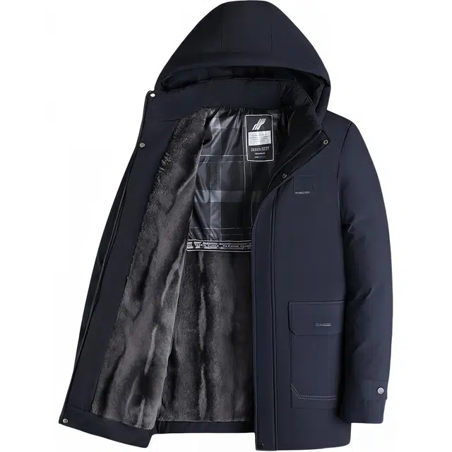 卡丹狄诺 冬季商务休闲中年爸爸装棉衣加绒加厚棉服外套 男款