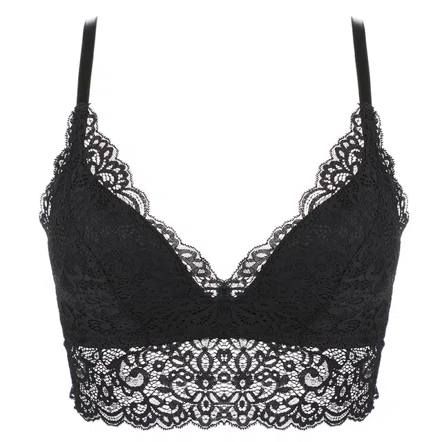 图兰朵 法式三角杯无钢圈薄款蕾丝聚拢调整型文胸 女款