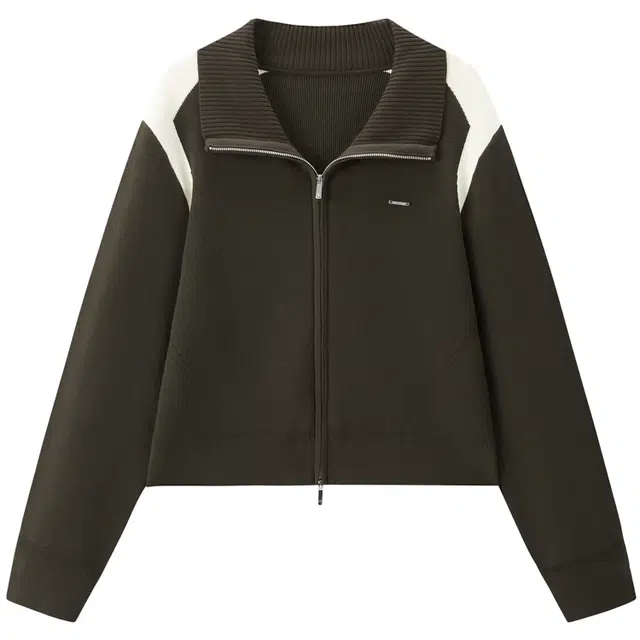 Peacebird Double Zipper Knit Cardigan