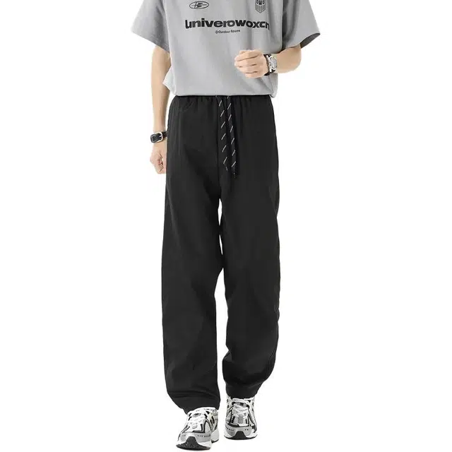 海尔斯 垂感流行美式复古宽松休闲裤 男款