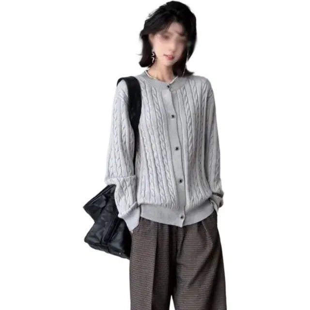 黑马漫画 老钱风复古慵懒风开衫上衣男秋季情侣针织衫 男女同款