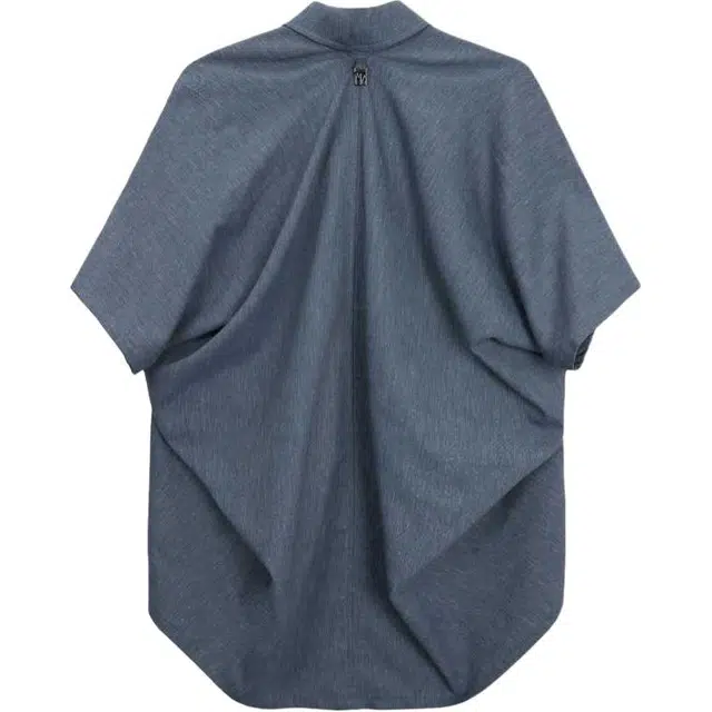 TREEMINGBIRD Oversized Poncho Short Sleeve Shirt V