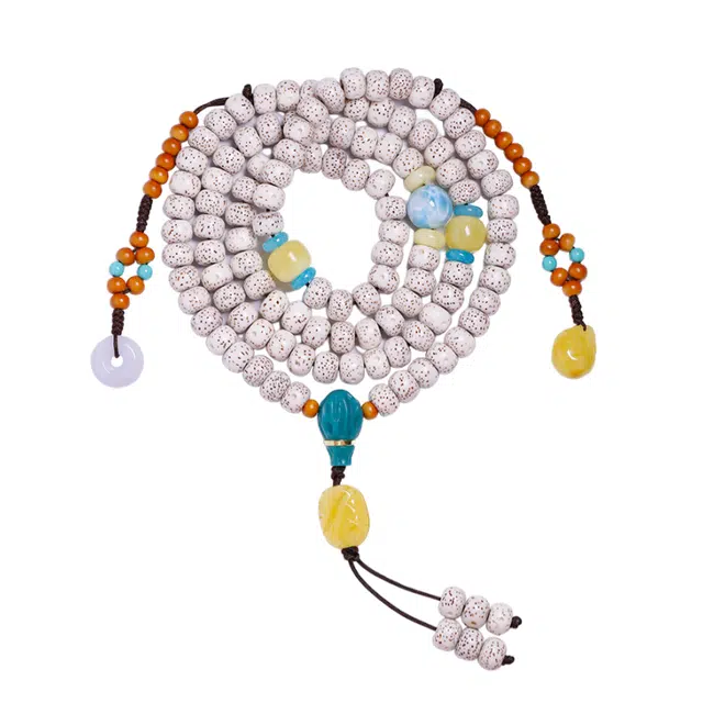 茂琼 吉祥如意万事顺遂好运连连新中式国潮复古民族风高级文玩盘玩念珠佛珠配饰 星月菩提 手串 男女同款情侣款