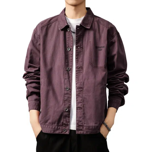 贵色 秋季 时尚高端重磅阿苏特复古水洗耐磨长袖男士潮流美式潮牌城市机能风日常穿搭工装休闲上衣衫牛仔外套 宽松型 男女同款