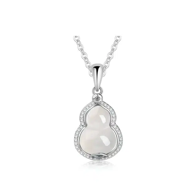 添爵 福禄玉葫芦 新中式国朝小葫芦招财纳福转运上岸平安喜乐温婉简约#好运天然 玉髓 项链 男女同款情侣款