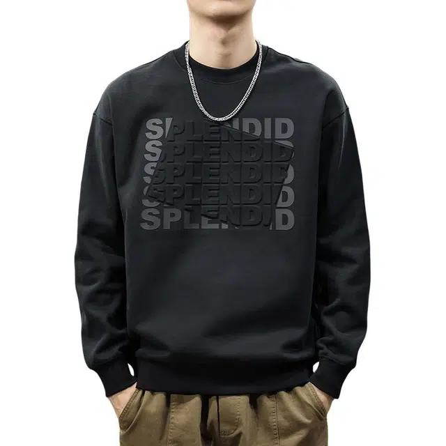 前进牛 美式经典潮流复古高街潮牌立体钢印极简风宽松休闲户外百搭卫衣 男款