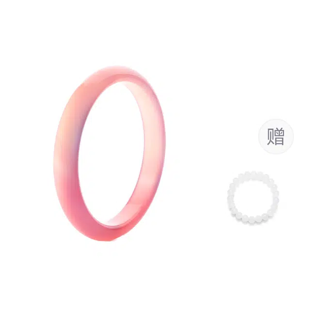 梨云暮雪 芙蓉粉 果冻粉 冰种 精致简约 汉服 玉髓 玉石手镯 女款