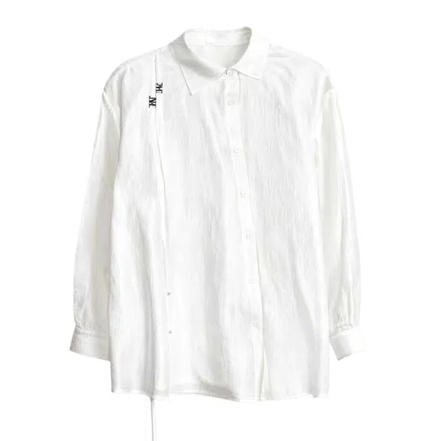 TREEMINGBIRD Shirt Asymmetry Neckline