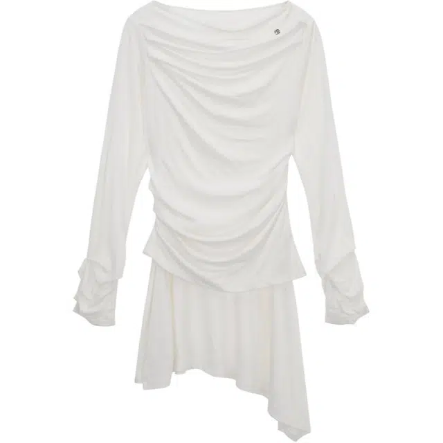 TREEMINGBIRD FW25 Draped Jersey Long Sleeve