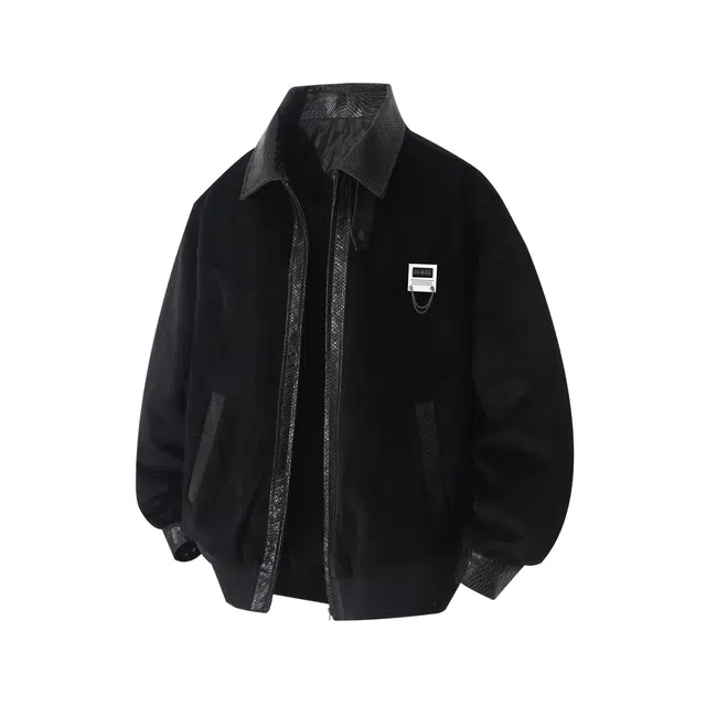 布客行 轻奢老钱风高级感潮服硬挺重磅美式复古高街工装雅痞机车机能风美拉德防寒秋冬保暖皮衣夹克 男女同款