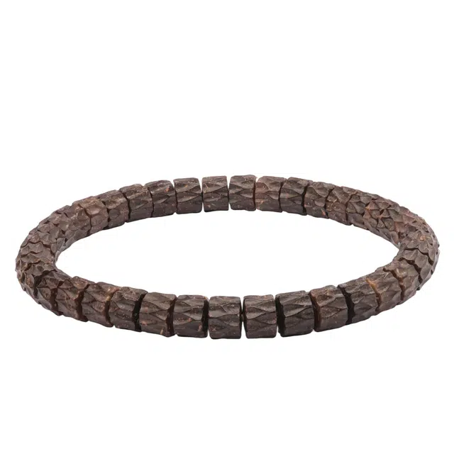 三檀小舍 简约国潮复古精工归圆小众高级文玩盘玩绕指柔礼盒#好运 椰蒂 手串 男款