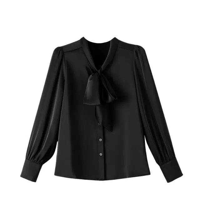 晚白 肩部收褶亲肤细腻面料挺括饱满垂坠顺滑衬衫 女款