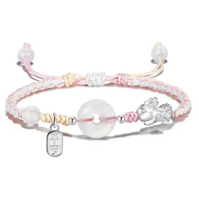 【财运亨通】 缇克玺 平安喜乐招财纳福 转运红绳新中式国风 手工编织好运 白玉菩提 手绳 男女同款情侣款