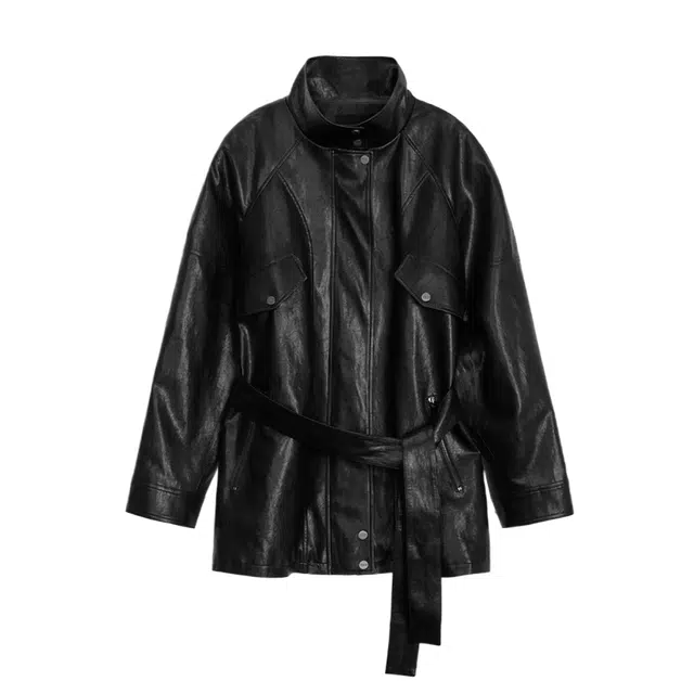 TREEMINGBIRD FW25 Distressed Leather Set-up Jumper