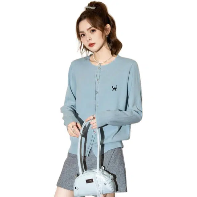 法文箱子 时尚减龄百搭针织衫 女款