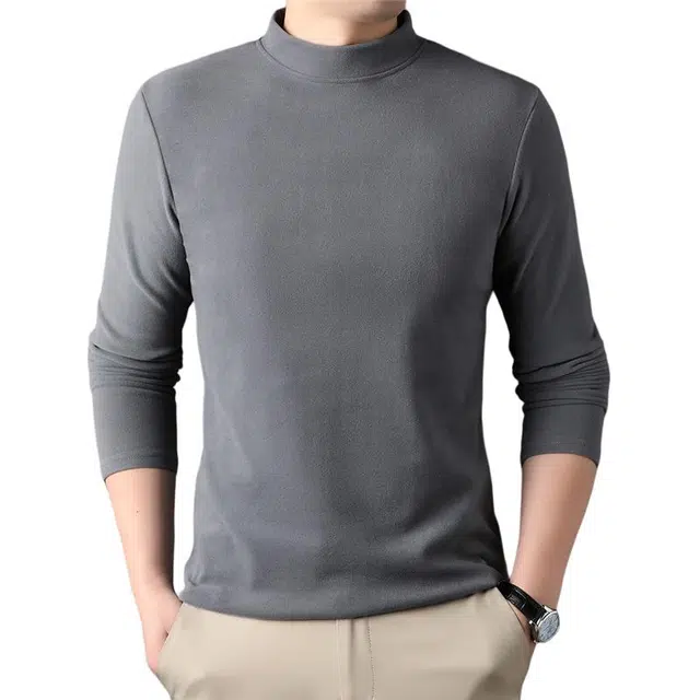 卡丹狄诺 纯色百搭舒适半高领长袖卫衣 男款