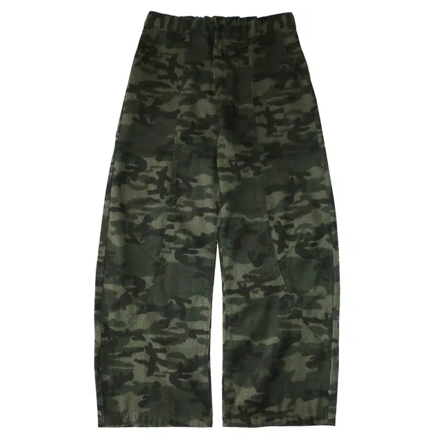 范索米 美式复古嘻哈街头宽松阔腿时尚百搭迷彩裤休闲裤 男女同款