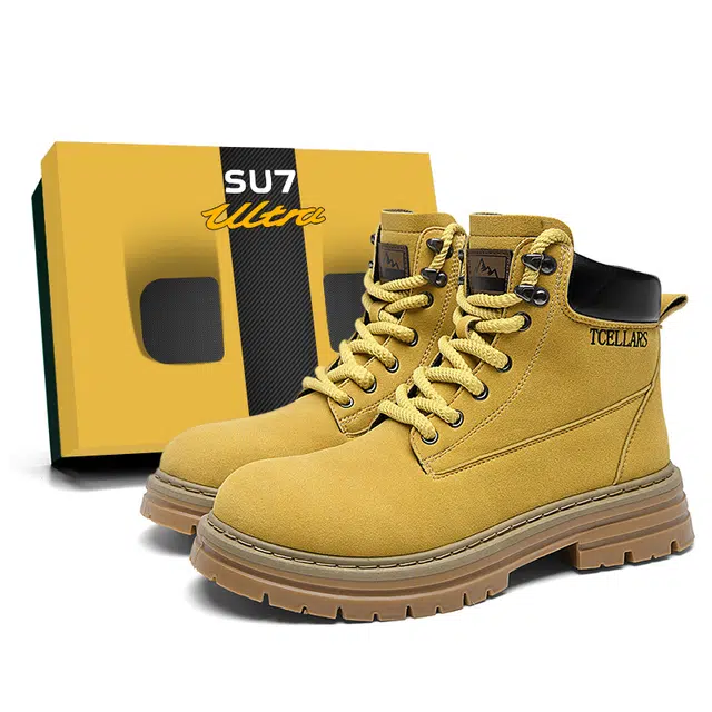 TCELLARS Classic Lace-Up Boots Maple Yellow