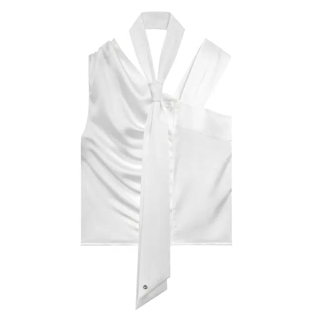 TREEMINGBIRD Crop Shirts TiedShirring