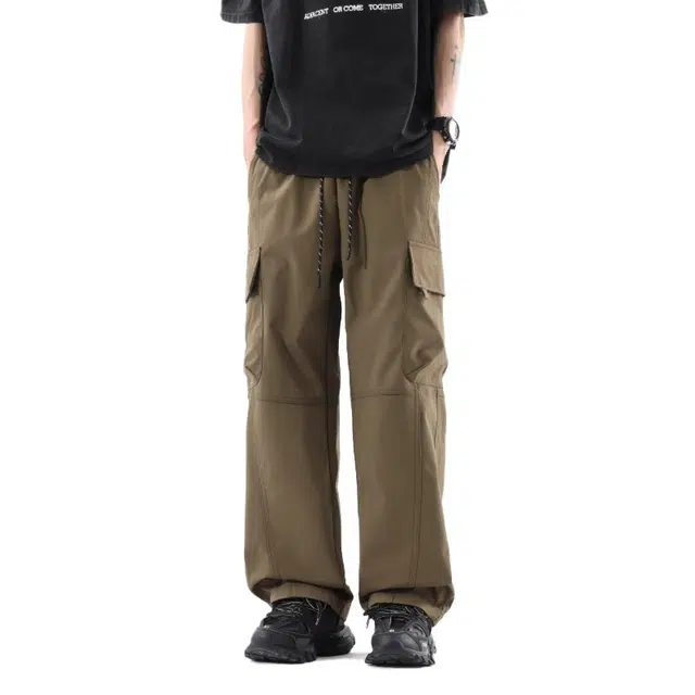 杜克恩 美式复古户外运动宽松直筒工装裤 男女同款
