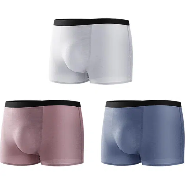 帕兰朵 莫代尔无痕男冰丝男士透气四角裤潮流青年裤衩薄款舒适平角内裤 男款