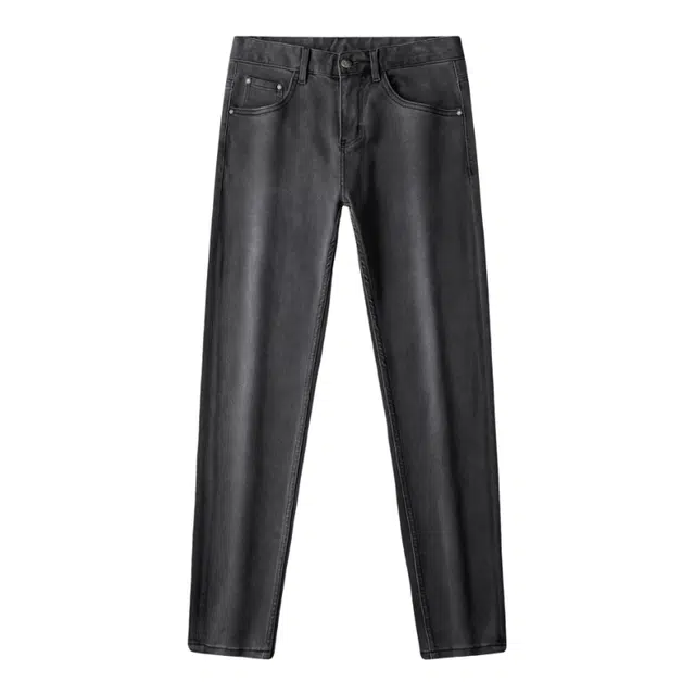 吉肯蒂 秋冬欧版潮流轻奢男士修身小直筒裤子牛仔裤 男款