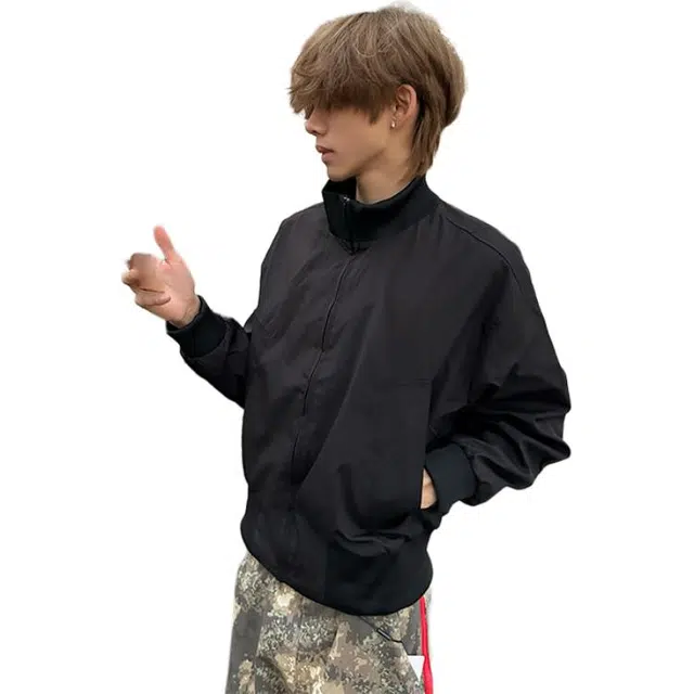 黑马漫画 美式秋季短款飞行员外套男款潮牌宽松户外工装夹克 男女同款