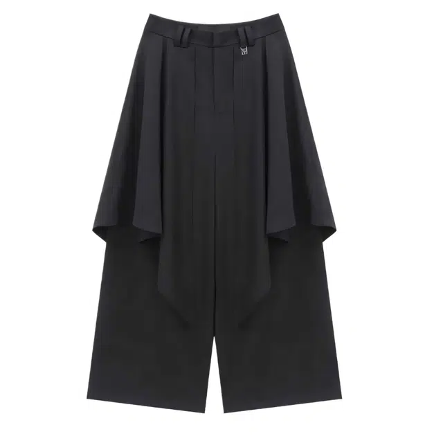 TREEMINGBIRD Layered Drape Wrap Trouser