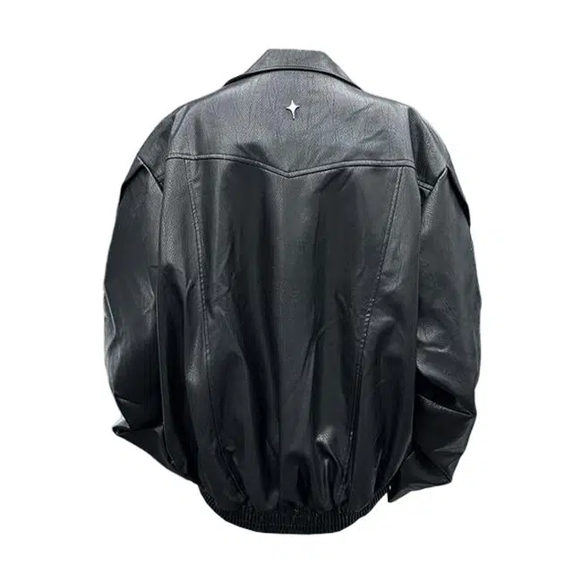 木林森 美式高街复古机车服夹克结构设计感潮牌小众高级感短款皮衣 男女同款