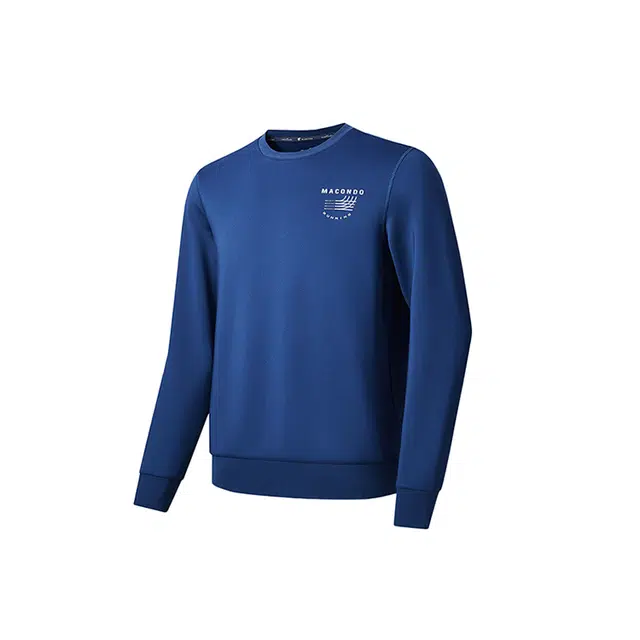 马孔多 圆领空气层锁温零压感丝滑触感秋冬户外跑步卫衣 男款