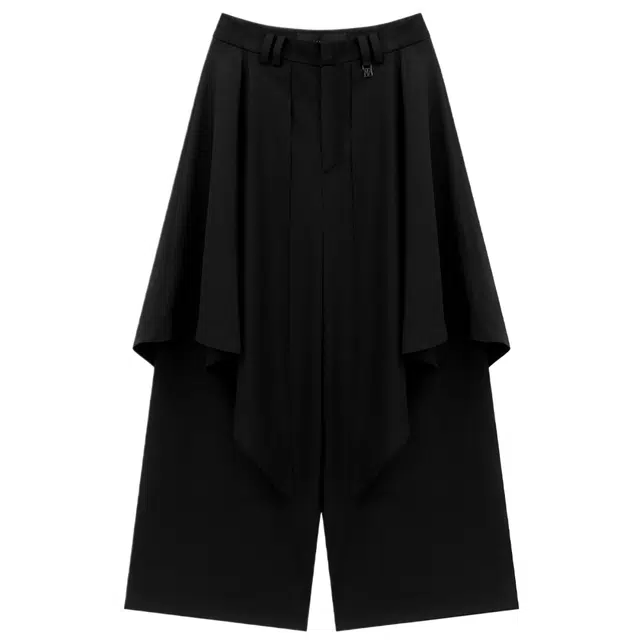 TREEMINGBIRD Layered Drape Wrap Trouser